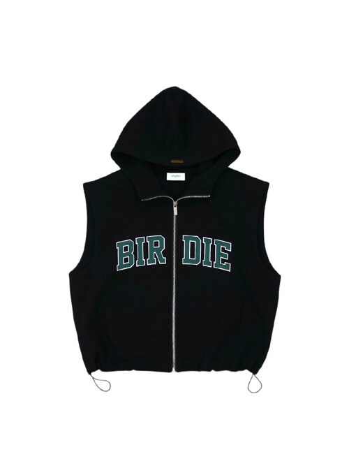 버디 후드 집업 베스트 BLACK
