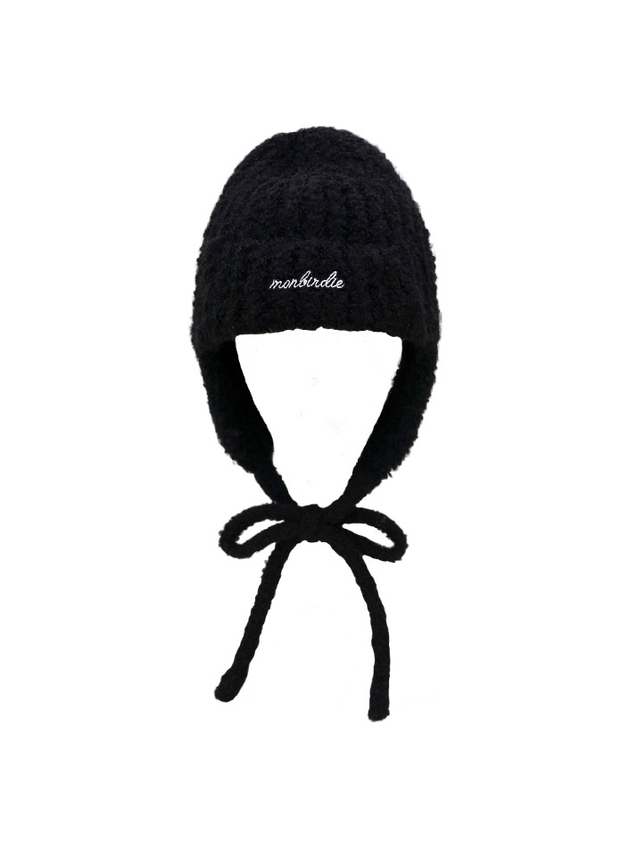 이어플랩 니트 트루퍼햇 BLACK