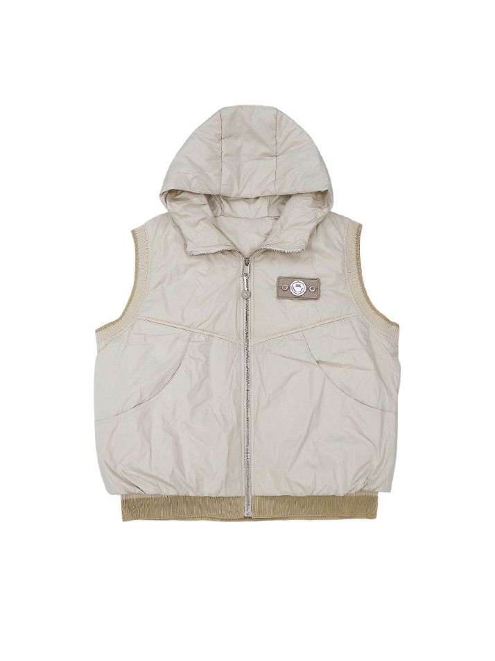 볼마커 와펜 패딩 베스트 BEIGE