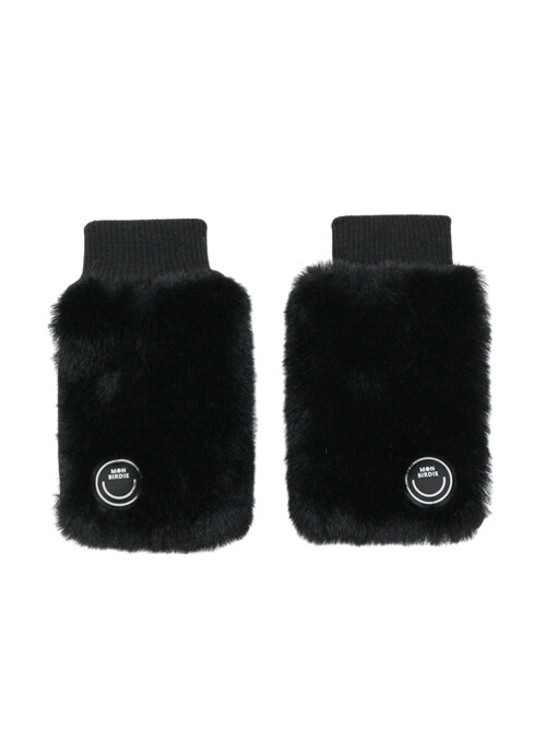 방한 퍼(Faux Fur) 골프 글러브 BLACK