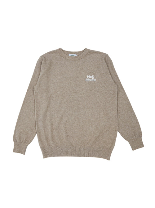 MEN'S 에센셜 크루넥 긴팔 니트 BEIGE