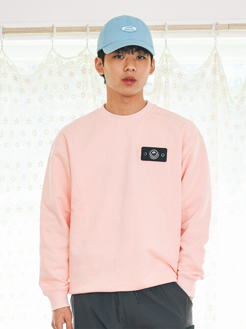 MEN&amp;#39;S 볼마커 와펜 맨투맨 PINK