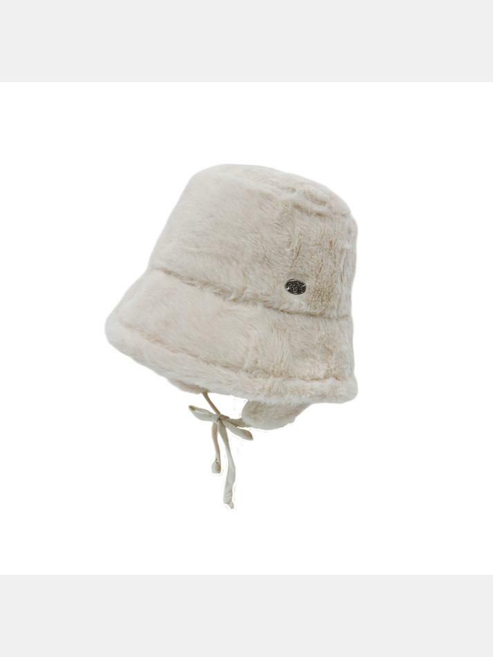 귀도리 밍크터치 버킷햇 IVORY