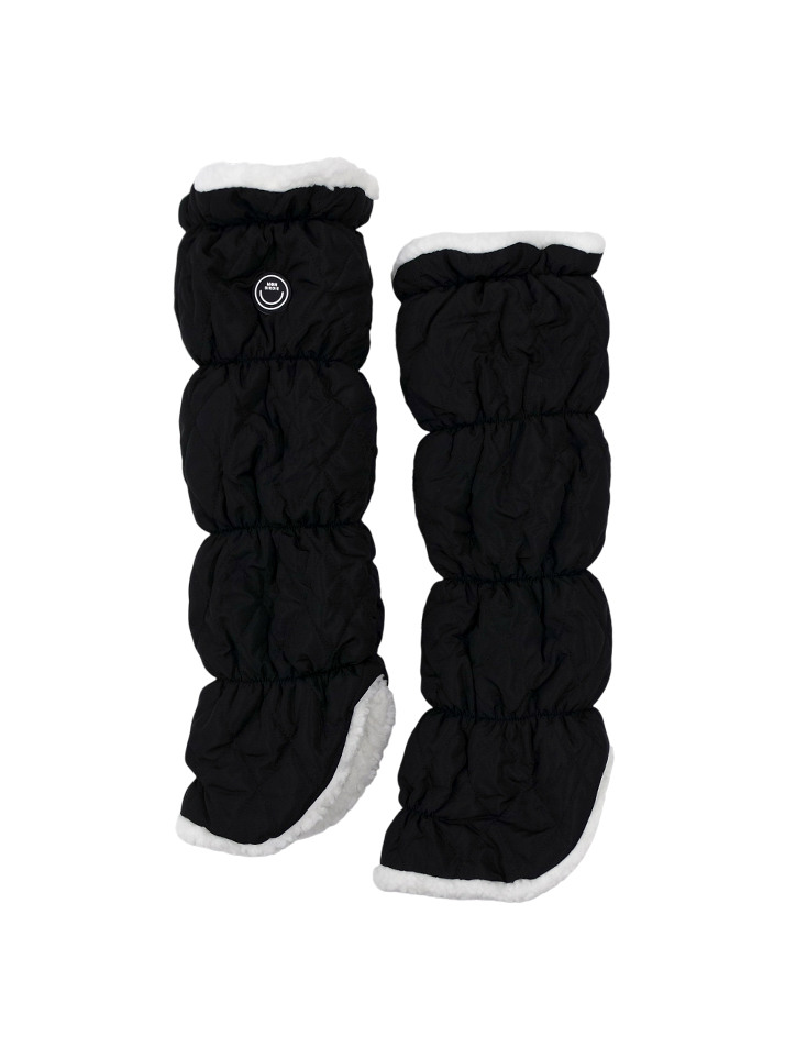 링클 스마일 패딩 레그워머 BLACK