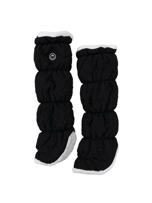 링클 스마일 패딩 레그워머 BLACK