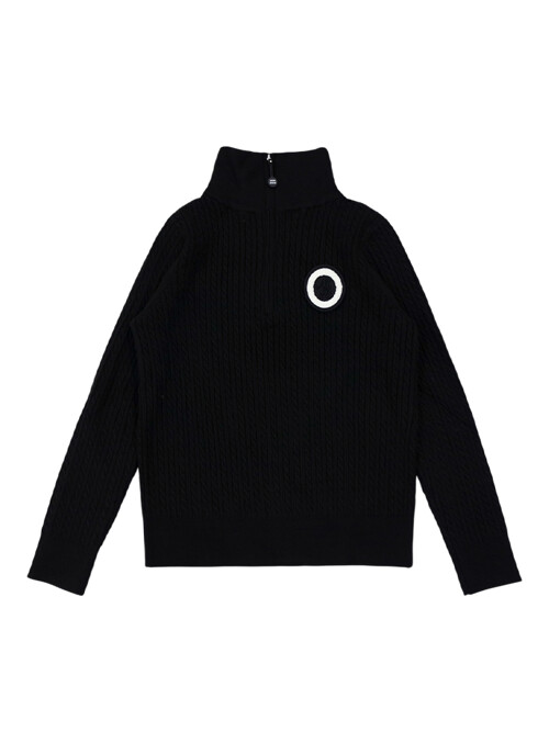 엠블럼 아노락 스웨터 BLACK