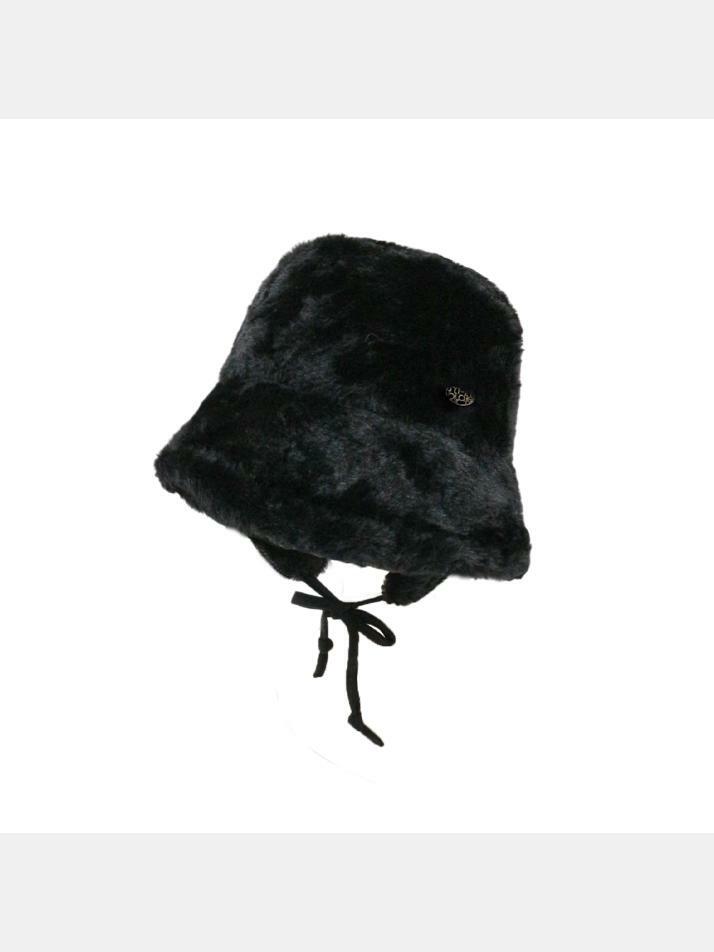 귀도리 밍크터치 버킷햇 BLACK