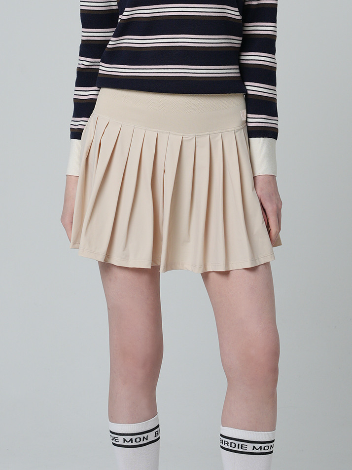 쿨맥스 UV차단 플리츠 스커트 BEIGE