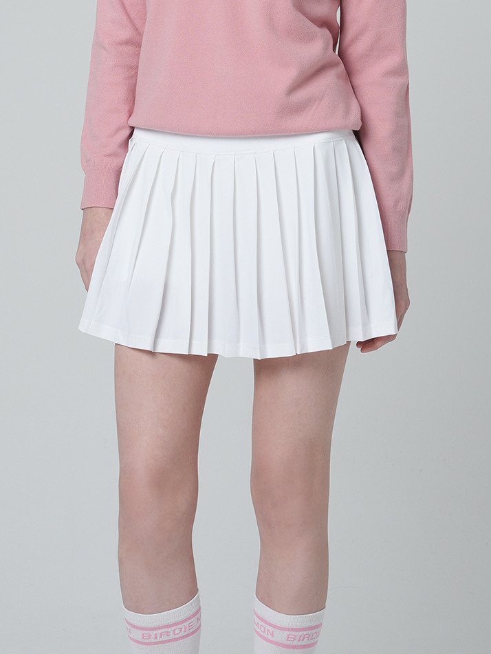 쿨맥스 UV차단 플리츠 스커트 WHITE