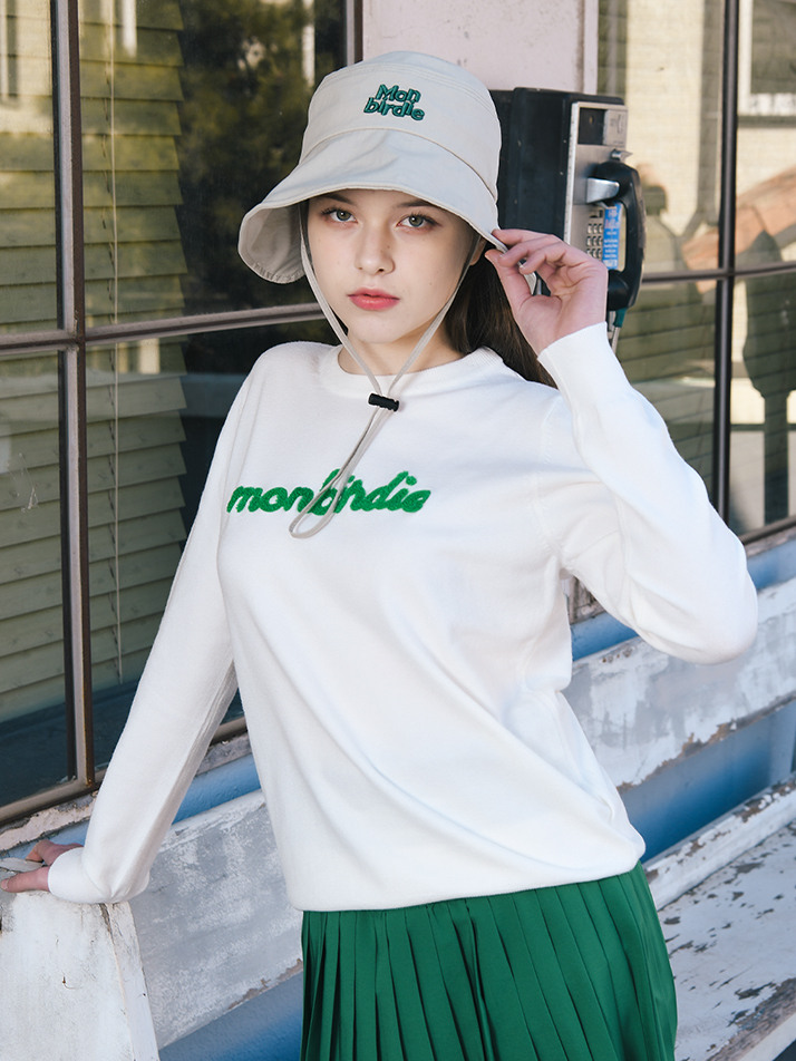 부클아트웍 크루넥 긴팔니트 GREEN