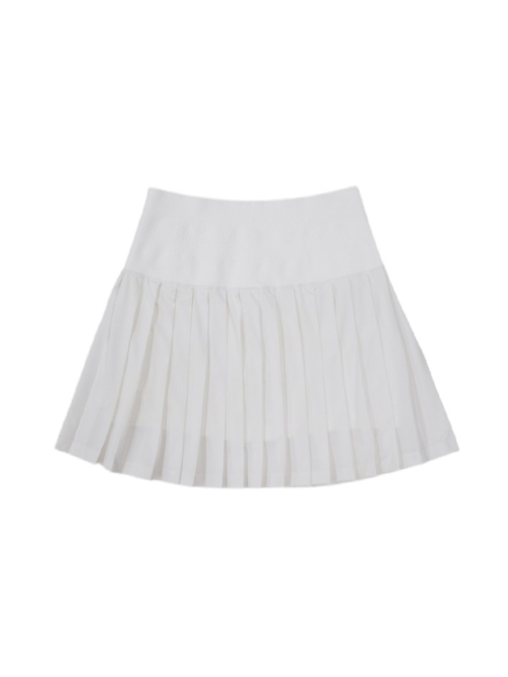 쿨맥스 UV차단 플리츠 스커트 WHITE