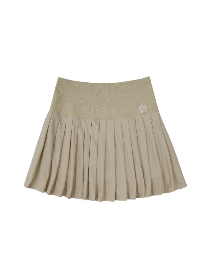 쿨맥스 UV차단 플리츠 스커트 BEIGE
