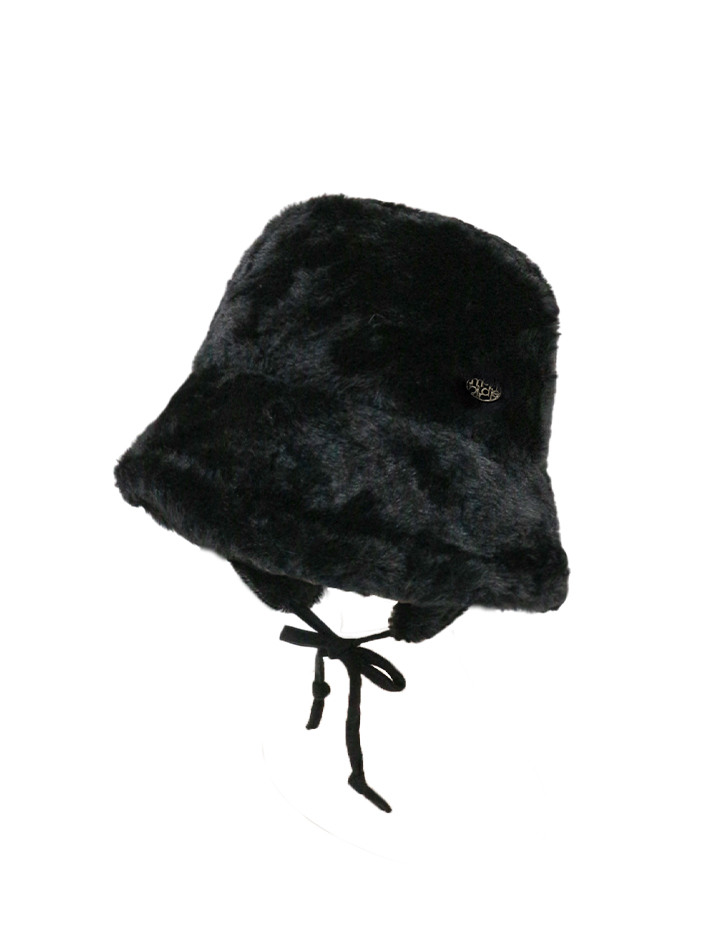 귀도리 밍크터치 버킷햇 BLACK