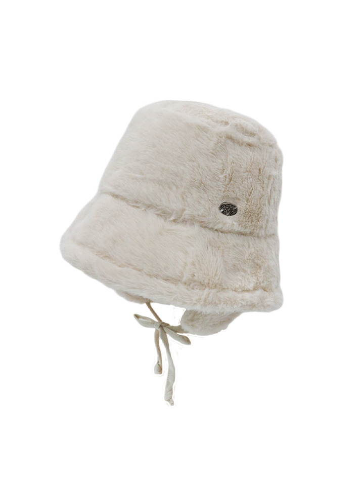 귀도리 밍크터치 버킷햇 IVORY