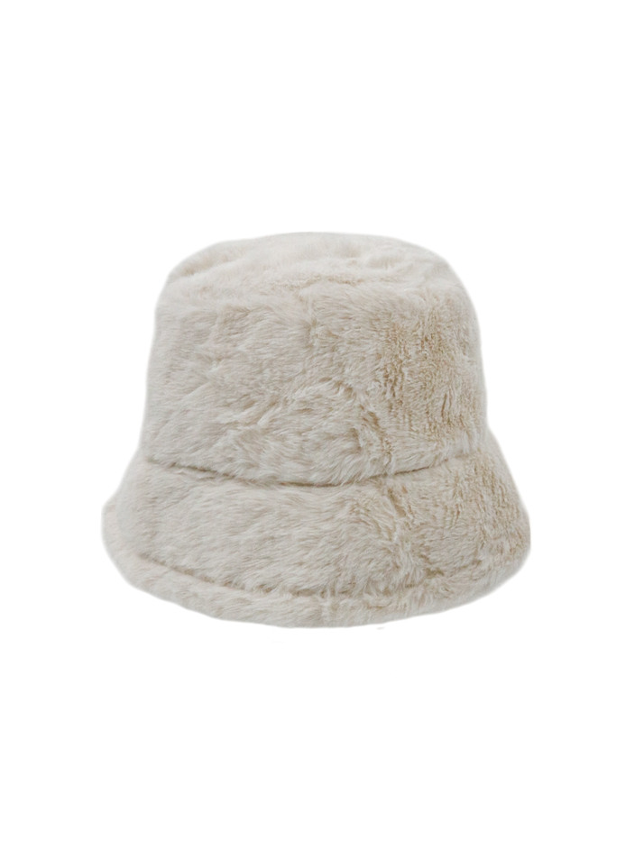 귀도리 밍크터치 버킷햇 IVORY