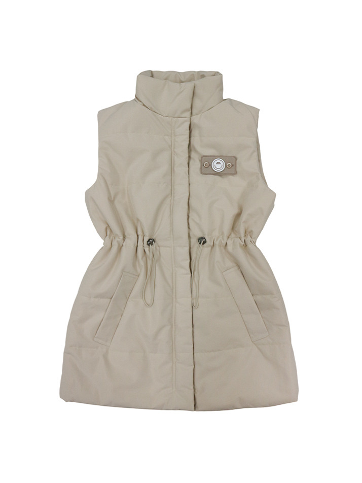 마틴 스트링 패딩 하프 베스트 L.BEIGE