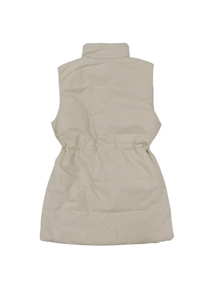 마틴 스트링 패딩 하프 베스트 L.BEIGE