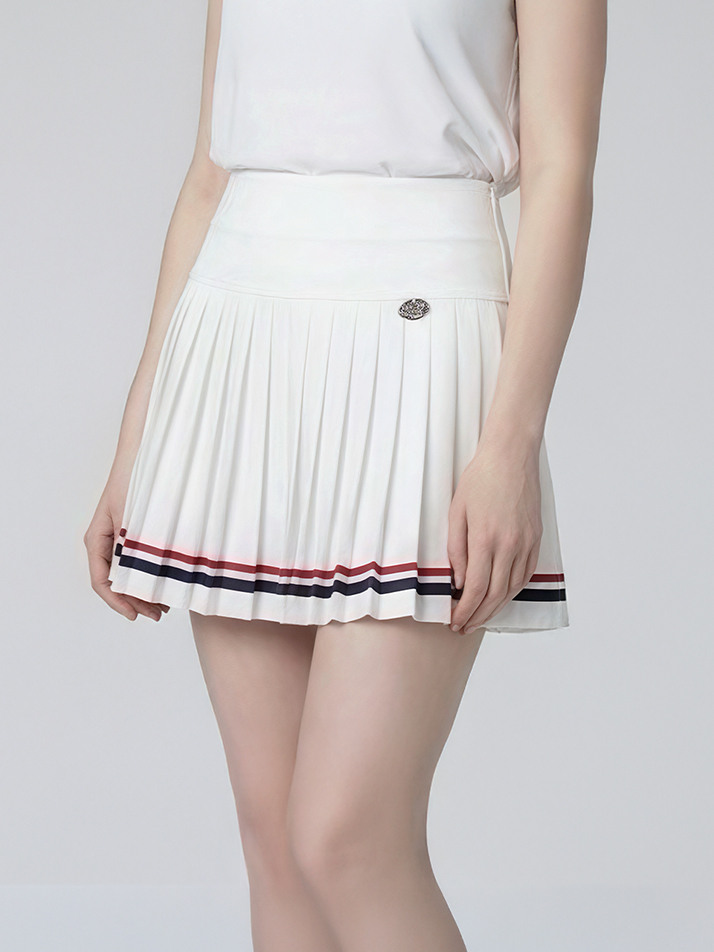 엑티브 라인 플리츠 스커트 WHITE
