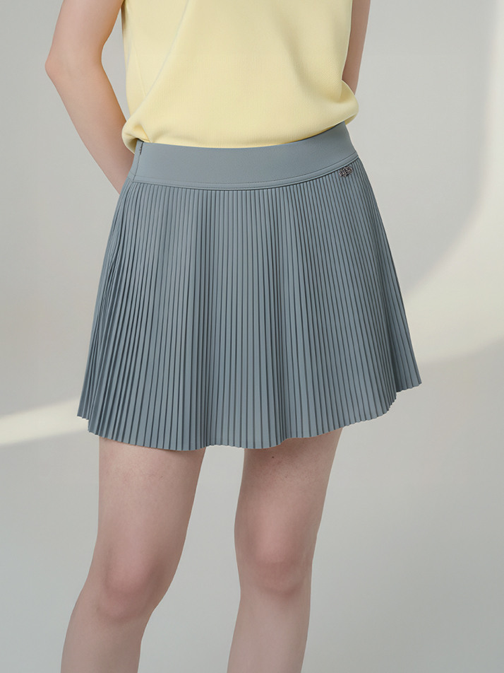 블로썸 스트레치 플리츠 스커트 OLIVE GREEN