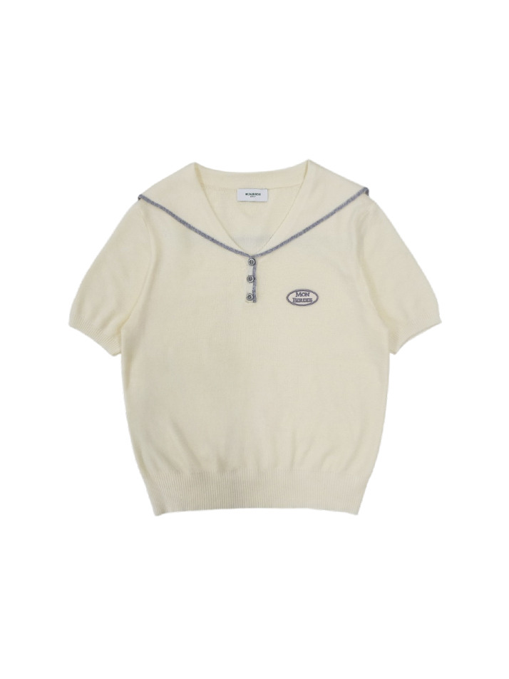 로고 세일러 썸머니트 CREAM