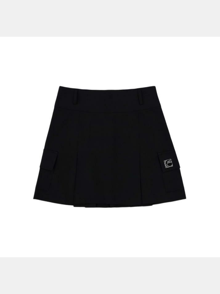엠마 카고 포켓 스커트 BLACK