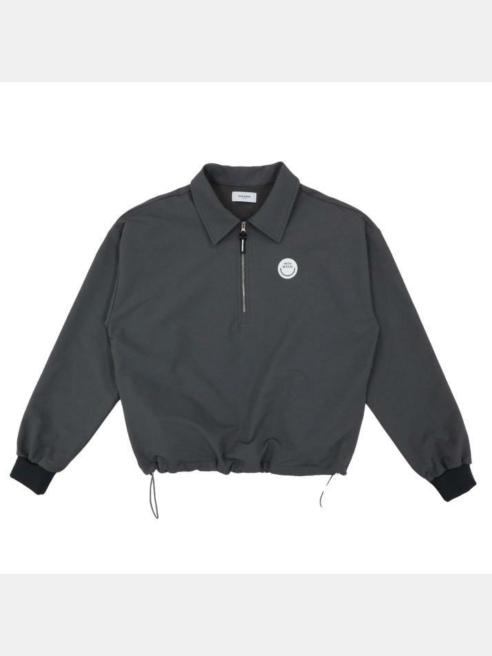 방풍 나일론 긴팔 아노락 D.GREY