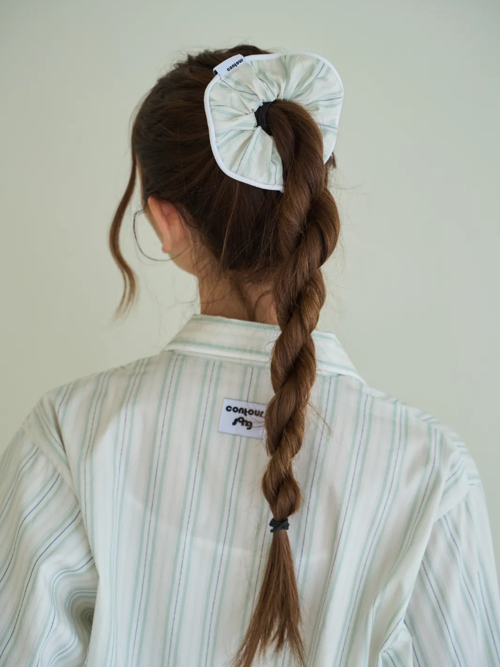 Mint 파이핑 헤어 스크런치