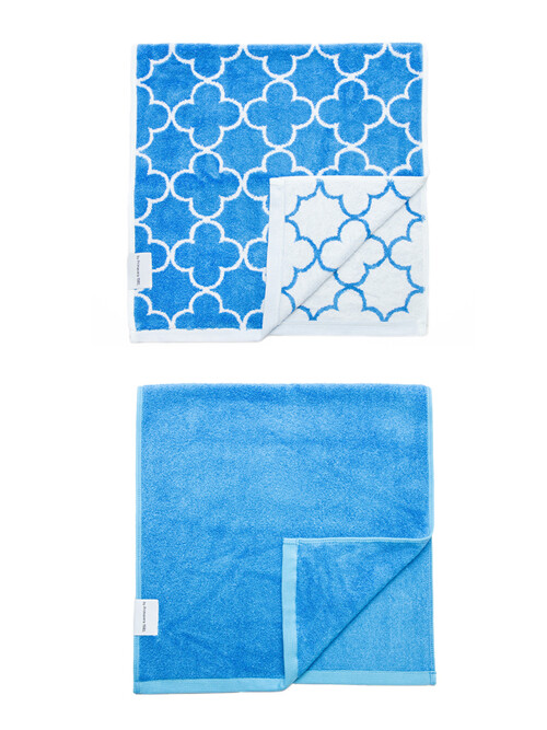 프리마베라 1980_뱀부타월 2p 선물세트(스카이블루)