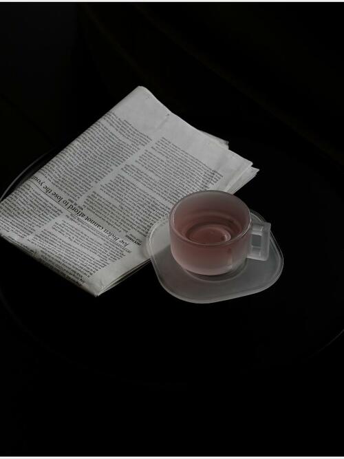 아르노글래스 컵앤소서 프로스티드
