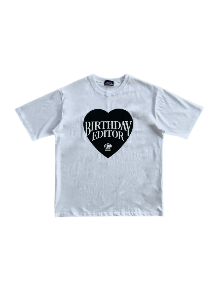 TOM'S BIG HEARTS HALF-T WHITE