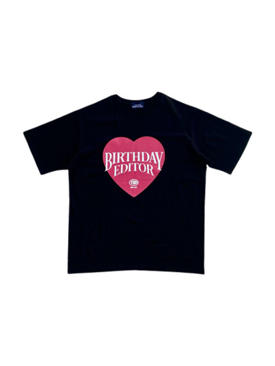 TOM'S BIG HEARTS HALF-T BLACK