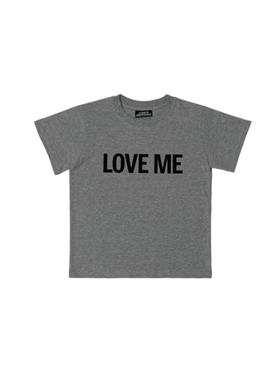 LOVE ME Half T-shirt GREY