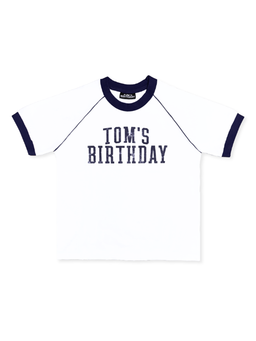 TOM'S BIRTHDAY Ringer T-shirts NAVY