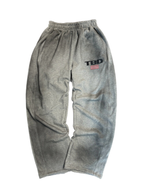 TBD World Logo Spray Jogger Pants Grey