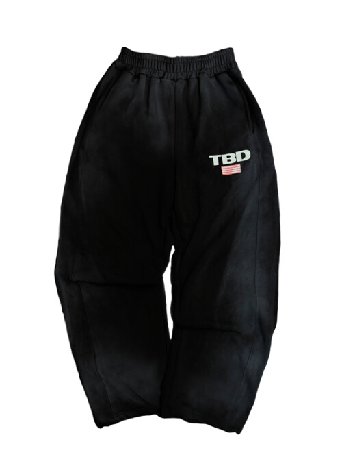 TBD World Logo Spray Jogger Pants Black