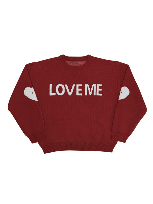 LOVE ME Double Hearts Knit Strawberry (12/13 delivery)