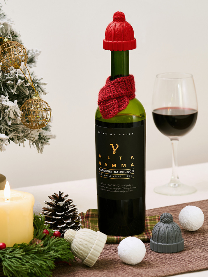 바겐슈타이거 실리콘 바틀캡 크리스마스 레드