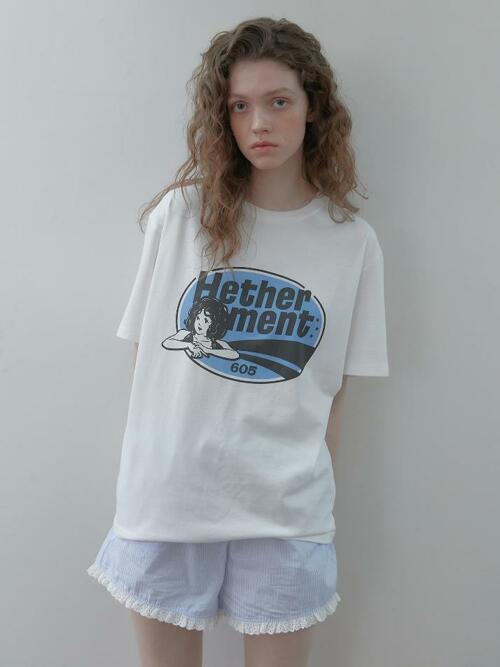 hether t-shirts (white-blue)