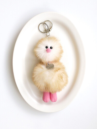 Cosymosy Mini Bird Keyring - Marshmallow