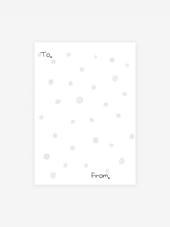 크리스마스 카드 - 카드를 물고 있는 강아지