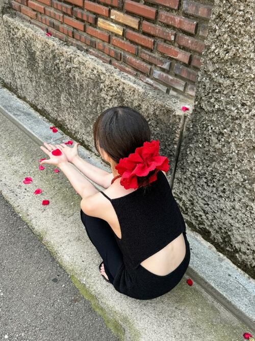 Cosymosy Double Rose Scrunchie (스크런치)