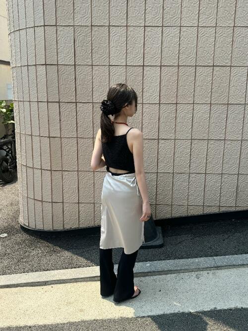 Cosymosy Peas Skirt (레이어드, 랩 스커트) - Silver