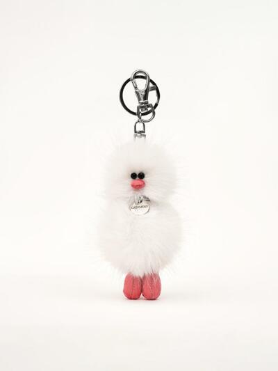 Cosymosy Mini Bird Keyring - White