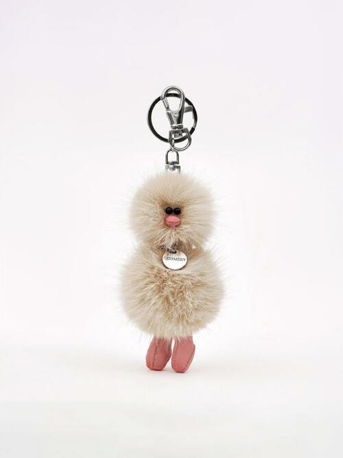 Cosymosy Mini Bird Keyring - Oatmeal