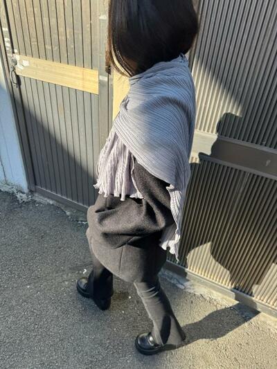 데니쉬 스카프  - 그레이