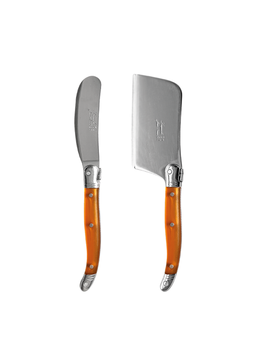 장네론 라귀올 오렌지 버터나이프 & 치즈커터 세트