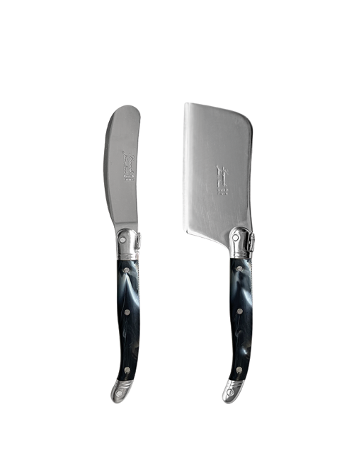 장네론 라귀올 마블블랙 버터나이프 & 치즈커터 세트