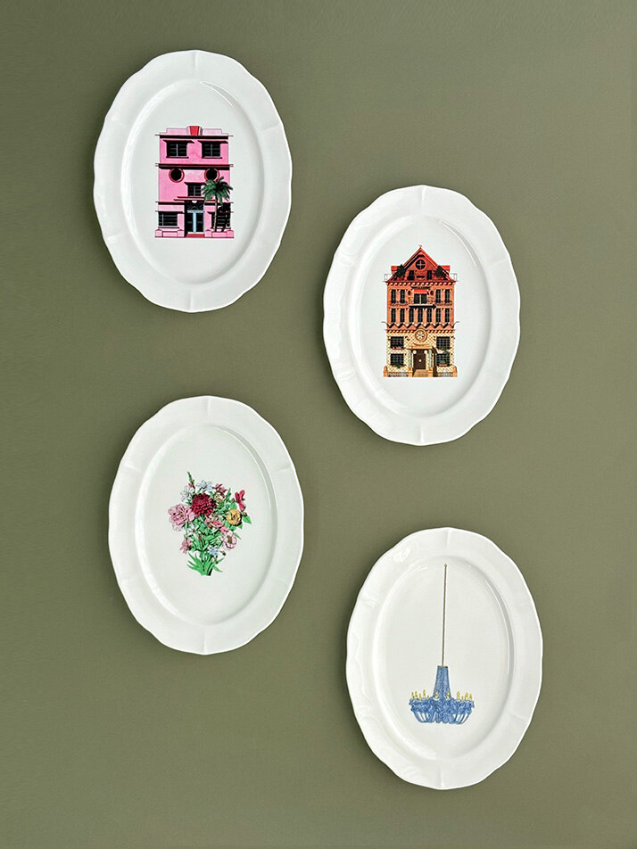 [한국도자기X티보에렘] 오브제 컬렉션 오발 접시 4종 택1