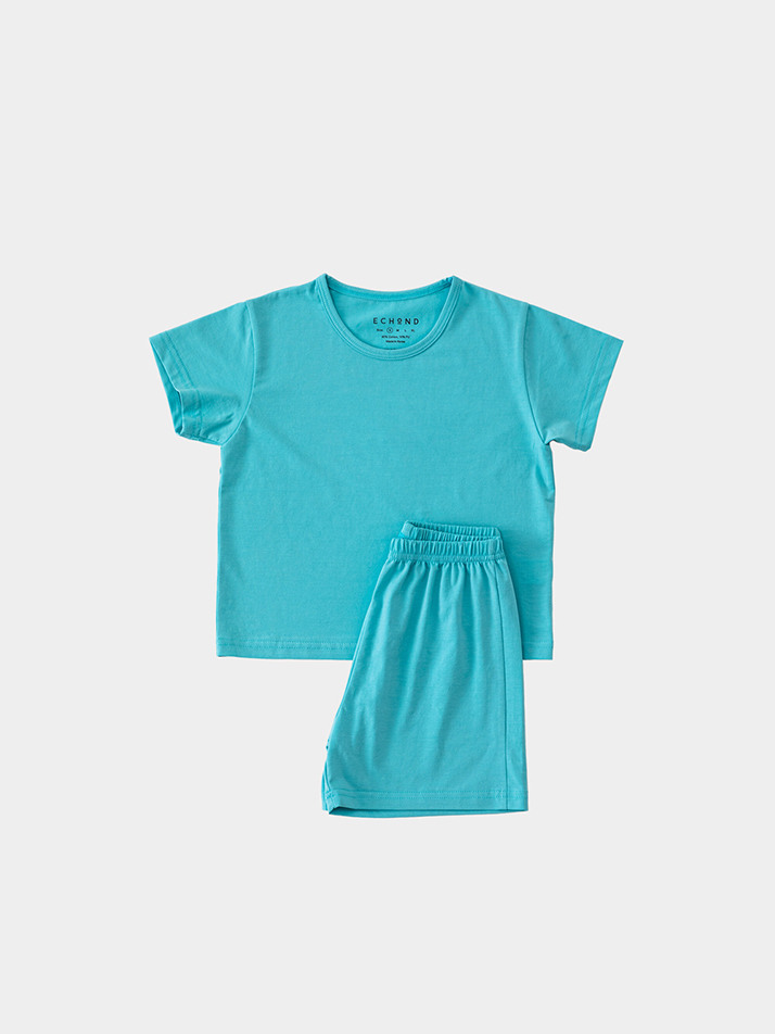 Supima Short Sleepwear_Teal blue