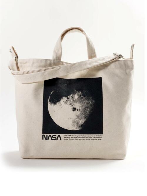 [바쿠백] 호리즌탈 덕백 캔버스 토트백 Moon 1990